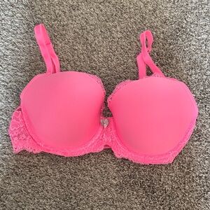 Victoria's Secret Neon Pink Lace Bra